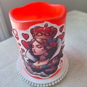 Candle led decorative  Queen of hearts